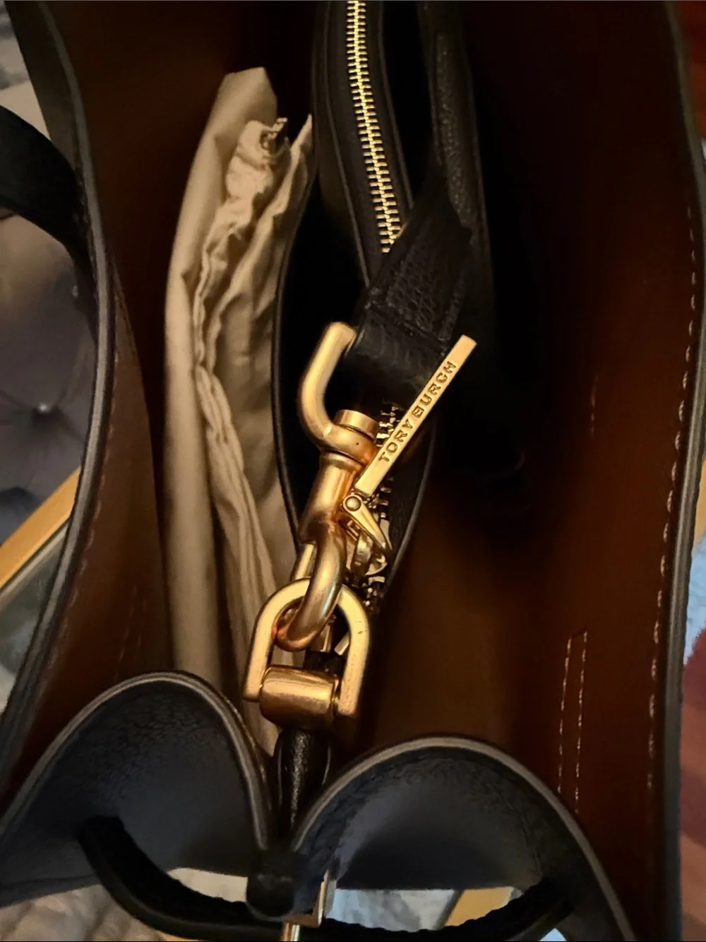 Tory Burch black pebbled